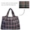 Wrapables Large Foldable Tote Nylon Reusable Grocery Bags, Black Plaid